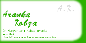 aranka kobza business card